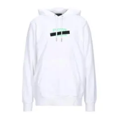 DIESEL パーカー M ボックスロゴ　スウェットプルパーカー ホワイト