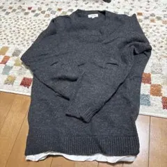 グローバルワーク　ダークグレー ニットセーター M