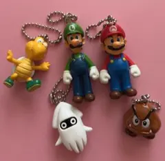 スーパーマリオ　 キーホルダー　 マスコットフィギュア　５個 セット