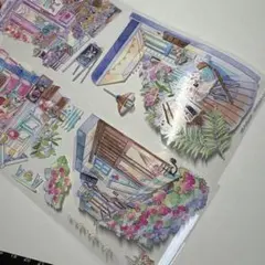 マスキングテープ　petテープ　コラージュ　1ループ　海外マステ　背景　猫カフェ