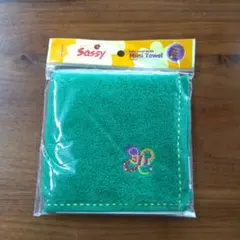 新品 Sassy ミニタオル 緑 カラフルなデザイン