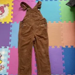 ブラウン コーデュロイオーバーオール 110㌢