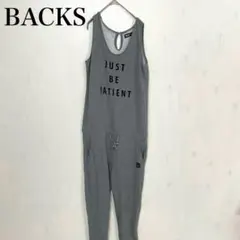 BACKS レディース L グレー オーバーオール サロペット 古着女子のサムネイル