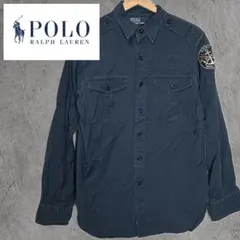【希少デザイン】vintage ラルフローレン ミリタリーシャツ