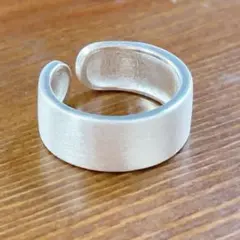シルバー925 プレーンリング メンズ 幅広 マット シルバー ヴィンテージ