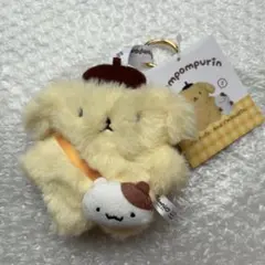 ポムポムプリン 30周年 ぬいぐるみ ミラー付き　あの頃のポムポムプリン