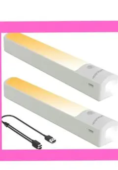 LED センサーライト 充電式 ２個セット室内 懐中電灯