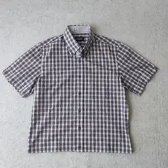 old unknown チェック シャツ 短丈 ボックスシルエット　y