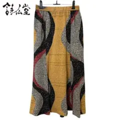 詩仙堂 シセンドウ 和柄 ちりめん織り ロングスカート