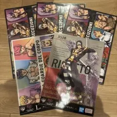 一番くじ ジョジョの奇妙な冒険 L賞 クリアポスター 3種類5枚セット