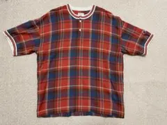 Champion チェック柄 半袖Tシャツ M