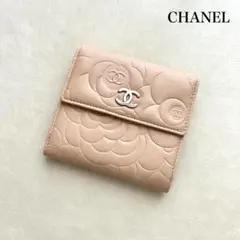 CHANEL シャネル 二つ折り財布 カメリア ココマーク