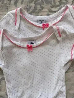 【PETIT BATEAU】半袖ボディ2枚セット12m/74cm（双子セット）