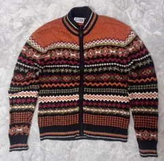 90sフルジップニットカーディガン