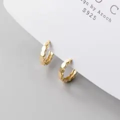 No14 シンプル フープ ピアス 通勤［ゴールド］金属アレルギー対応 高品質