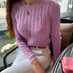 美品　ラルフローレン　ケーブル　ニット　セーター　カーディガン