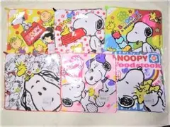 スヌーピー＆ピーナッツ ループタオル6枚組 新柄*薄手　AA