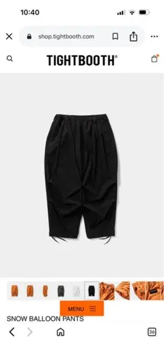 tightbooth タイトブース スノーバルーンパンツ 上野伸平 シュプ