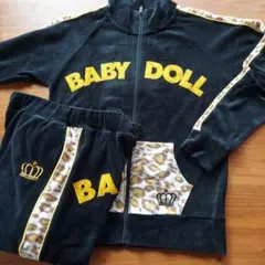 ☆BABYDOOL ベロア セットアップ Sサイズ