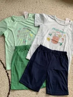 新品未使用【110㎝】パジャマ　半袖　キッズ　イオン☆２枚セット