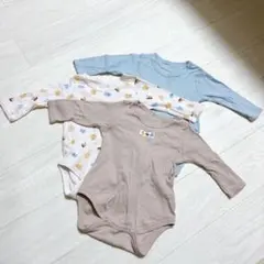 ベビー肌着 長袖 3点セット　ロンパース　80cm