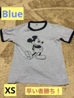 【美品】ミッキーマウス　Tシャツ　ブルー　UNIQLO ユニクロ