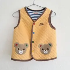 80-90 ミキハウス　あったかベスト　秋冬春　防寒　キルティング