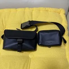【美品】COACH ボディバッグ ライダー ダブル ベルト バッグ