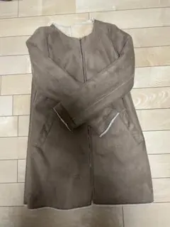 スエード調中ボアコート