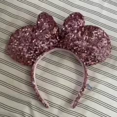 東京ディズニーリゾート　スパンコール　カチューシャ　ピンク　ミニー