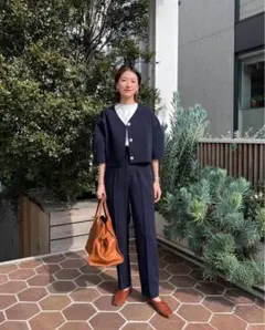 V NECK COCOON SHORT JACKETのサムネイル