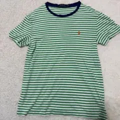 【Ralph Lauren】緑白ストライプ Tシャツ S