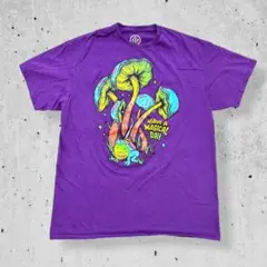 古着DOMドム Tシャツ L 紫 カエル キノコ サイケデリック ストリート半袖のサムネイル