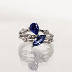 タンザナイト0.90ct ダイヤモンド0.20ct Pt900 リング - メルカリ