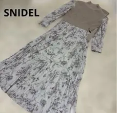 SNIDEL スナイデル　ニットベストコンビワンピース　1 パープル