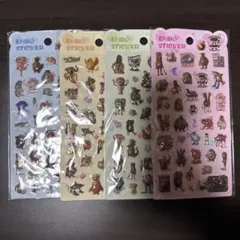 イタリアンブレインロット風 立体 3D シール ステッカー 4枚 まとめ売り