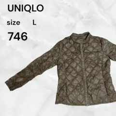 UNIQLO ダウンジャケット ブラウン Lサイズ　上着古着　ブラウン系のサムネイル