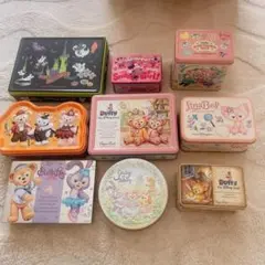 ディズニー　ダッフィー　お菓子缶　9点セット