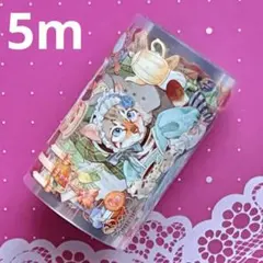 贝壳光 喵镇生活 6.5cm×5m 半端巻き 海外マスキングテープ　ネコのサムネイル