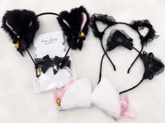 猫耳 カチューシャ 5点セット コスプレ ハロウィン