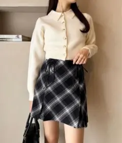 NICE CLAUPのチェック柄ミニスカート