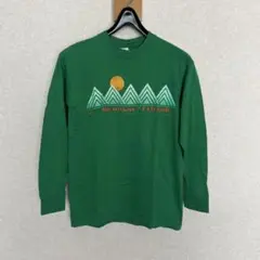 BURTON 長袖Tシャツ 英字プリント イエローグリーンブラウン サイズL 