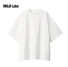 MUJI Labo 太番手天竺編み五分袖プルオーバー男女兼用S〜M・オフ白のサムネイル