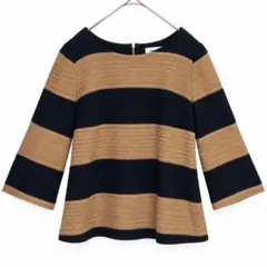 ensuite エンスウィート ボーダーニット 七分袖 サイズ2 日本製