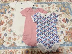 PETIT BATEAU 半袖ロンパース3枚セット　肌着　74サイズ