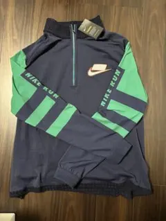 Nike ハーフジップ トップス XL ネイビー/グリーン