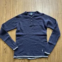 イーストボーイ　ヘンリーネック　ニットセーター　男女兼用　M Vネック