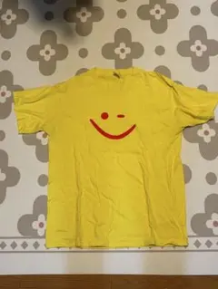 【希少】90s フルーツオブザルーム スマイル Tシャツ 黄色 L 古着