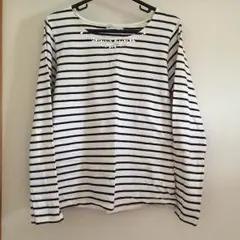 ビジュー付きボーダートップス