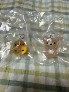リラックマ　クリアマスコットチャーム　めじるしアクセサリー